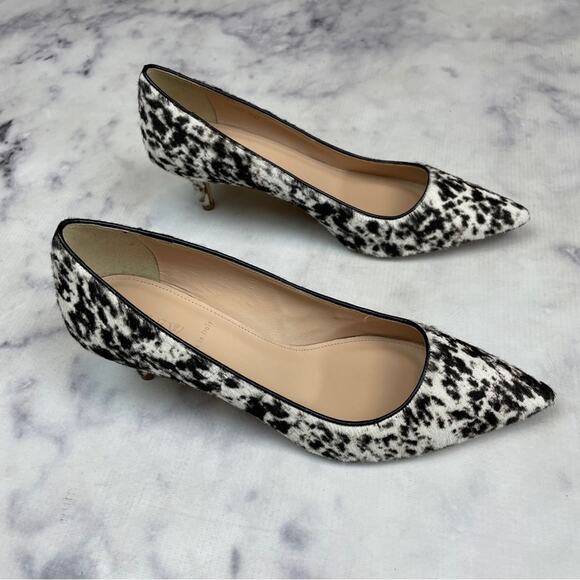 J. Crew Collection Dulci Spotted Fur Kitten Heel Pumps - Picture 2 of 11